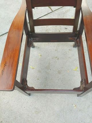 Antique Arts & Crafts Mission Morris Chair Recliner Stickley Brothers Mahogany 12