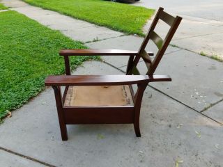 Antique Arts & Crafts Mission Morris Chair Recliner Stickley Brothers Mahogany 7