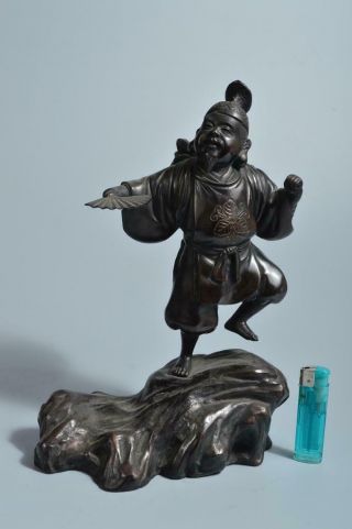 T2782: Japan XF Copper Ebisu STATUE sculpture Ornament object art work Figurines 10