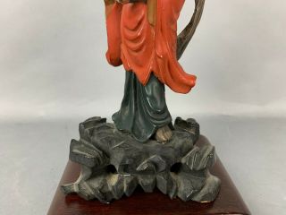 19th C.  Chinese Polychrome Fuzhou Bodiless Lacquer Figure Immortal 3