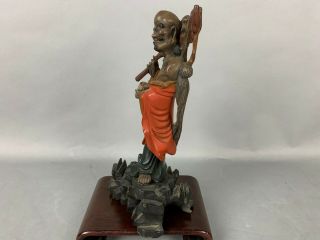 19th C.  Chinese Polychrome Fuzhou Bodiless Lacquer Figure Immortal 4