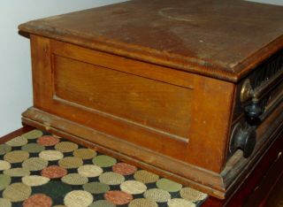 ANTIQUE CLARK ' S SPOOL CABINET Needs TLC TWO DRAWER Sewing 4