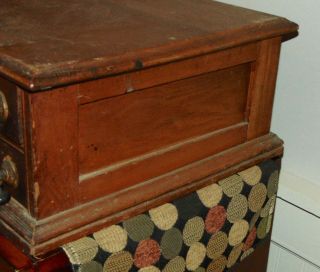 ANTIQUE CLARK ' S SPOOL CABINET Needs TLC TWO DRAWER Sewing 5