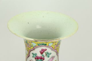 Antique Chinese Porcelain Vase Famille Rose Yellow Ground Guangxu period E/0107 11