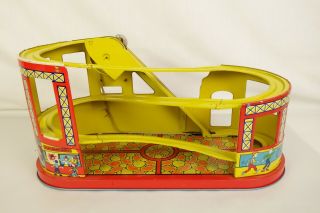 CHEIN 275 1ST EDITION 1949 TIN LITHO WIND - UP ROLLER COASTER - EX.  IN ORIG.  BOX 2