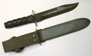 USN MK 2 Fighting Knife & Scabbard.  Robeson Shureedge WW2 U.  S.  Navy MARK 2 3