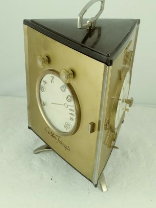 Zenith Golden Triangle Portable Transistor Radio Clock Radio Scarce Vintage