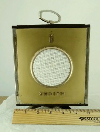 ZENITH GOLDEN TRIANGLE Portable Transistor Radio CLOCK RADIO SCARCE VINTAGE 5