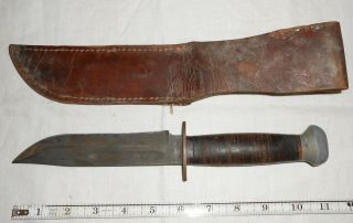 PAL RH - 36 Fighting Knife Pilot Knife WWII w/ Kinfolks Sheath 2