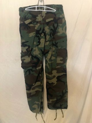 Military Combat Pants,  8415 - 01 - 390 - 8944 Medium / Short Woodland Camo,  Gov.  Issue 2