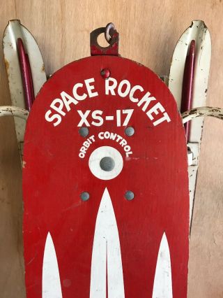 Vintage Winter Snow Sled Space Rocket Orbit Control Xs - 17 Antique
