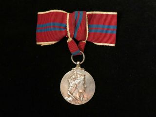 1953 Coronation Medal Silver On Ladies Bar