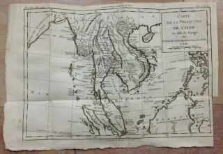 Southeast Asia Malaysia 1783 By Brion De La Tour Antique Copper Engraved Map