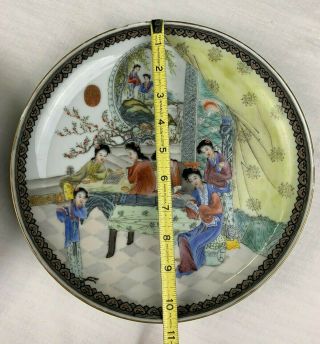 Qing Dynasty Porcelain Plates Qianlong Royal Seal Hand Enameled 3