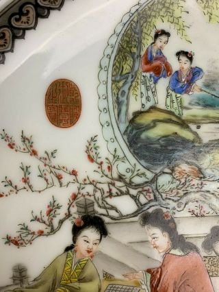 Qing Dynasty Porcelain Plates Qianlong Royal Seal Hand Enameled 4