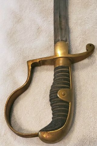 WWII GERMAN OFFICERS SWORD WITH NO SCABBARD WKC MAKER MARK 4