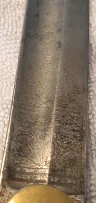 WWII GERMAN OFFICERS SWORD WITH NO SCABBARD WKC MAKER MARK 6