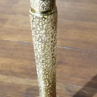 Antique 1920 ' s Devilbiss Signed Gold and Cranberry Perfume Atomizer w/ Acorn Top 5