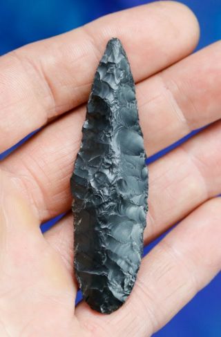Kamchatka Neolithic.  Russia.  Spearhead.  Obsidian.  2000 - 1000 Bc.  24