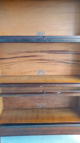 Stunning Globe Wernicke Barrister 5 Section Bookcase Rare Tiger Oak 9