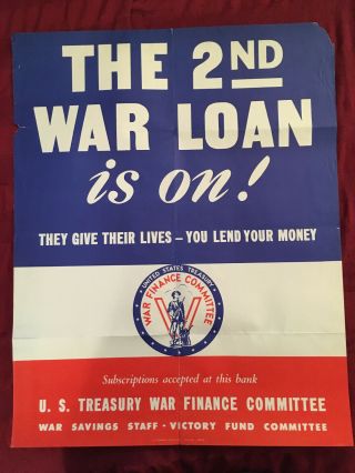 World War II WW2 WWII Poster - The 2nd War Loan is On (1943) 22 