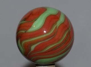 VINTAGE MARBLES CHRISTENSEN CAC SHOOTER FLAME SWIRL 3/4 