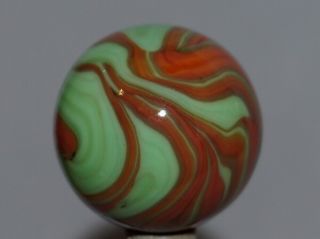 VINTAGE MARBLES CHRISTENSEN CAC SHOOTER FLAME SWIRL 3/4 