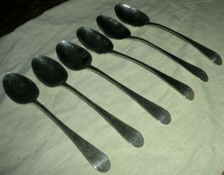 Antique C1775 Revolutionary War Set 6 Spoons By Thomas Shields Philadelphia Vafo