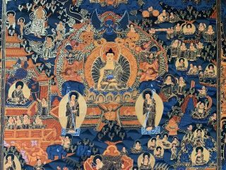 Rare MasterPiece Handpainted Tibetan Full Buddha Life thangka Painting Chinese 1 3