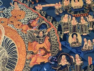 Rare MasterPiece Handpainted Tibetan Full Buddha Life thangka Painting Chinese 1 5