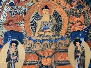 Rare MasterPiece Handpainted Tibetan Full Buddha Life thangka Painting Chinese 1 6