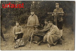 French Wwi Soldiers Mg With Toolbox Photo