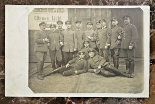 - RPPC WW1 GERMAN ZEPPELIN KOMMANDO LZ - 77 CREW MAR 1,  1916 PHOTO POSTCARD 3