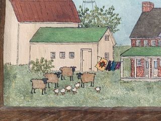 Pennsylvania Lancaster County Farm Painting By Arlene Fisher Dated 1986 4