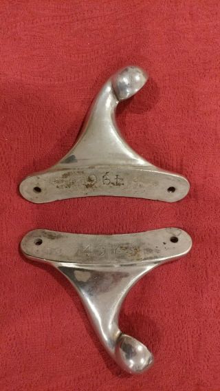 Theo A Kochs Antique Barber Chair Round Seat Brackets Front & Rear 496,  497 3