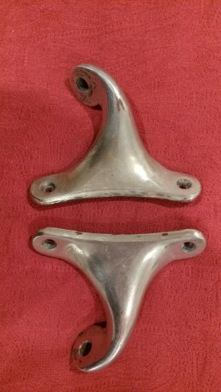 Theo A Kochs Antique Barber Chair Round Seat Brackets Front & Rear 496,  497 4