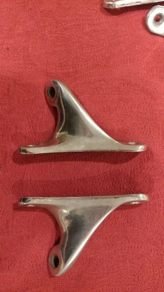 Theo A Kochs Antique Barber Chair Round Seat Brackets Front & Rear 496,  497 5