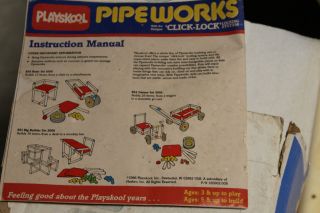 Vintage Playskool Pipe 1986 Basic Set 1000 Only Missing 1 Piece 3