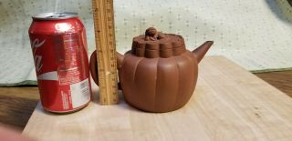 Chinese Yixing Zisha Clay Teapot With Foo Dog On Lid 12