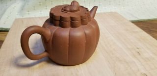 Chinese Yixing Zisha Clay Teapot With Foo Dog On Lid 5
