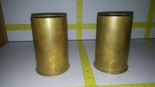 Ww1 - Trench Art Vases From French 75mm Howitzer Shells - 1917/1918