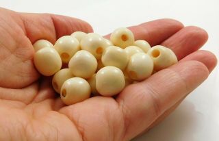 Antique Hand Carved Chinese Bone Beads Loose 5