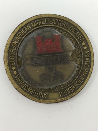 30th Engineer Battalion Brass & Enamel Challenge Commanders Coin Fort Bragg NC 2