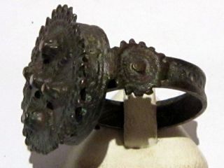 MAGNIFICENT,  ANTIQUE HUGE SILVER RING,  KNOWN AS REX RING,  CIRCA 1800 ' s 791 5