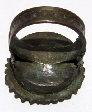 MAGNIFICENT,  ANTIQUE HUGE SILVER RING,  KNOWN AS REX RING,  CIRCA 1800 ' s 791 6