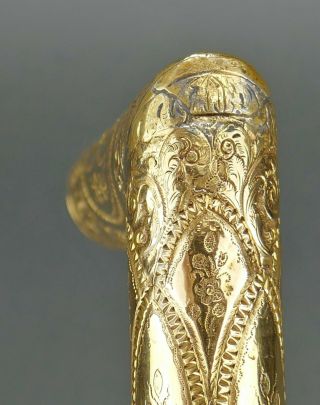 Fine Antique Victorian Gold Filled Masonic Gentlemans Walking Stick Cane Chicago 5