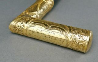 Fine Antique Victorian Gold Filled Masonic Gentlemans Walking Stick Cane Chicago 8