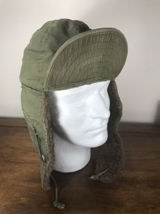 Korean War Us Army M1951 Pile Cap Winter Dated 1953 Sz.  7 1/4