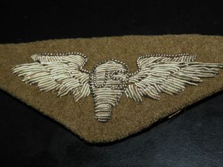 Wwi U.  S.  Aeronautic Airship Balloon Blimp Bullion Wings Patch Insignia