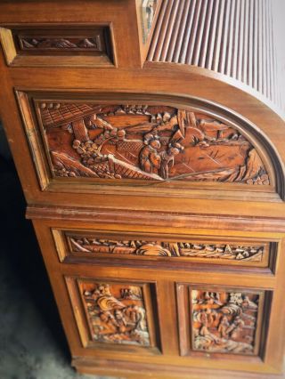 Imported Antique Asian Roll Top Desk 6
